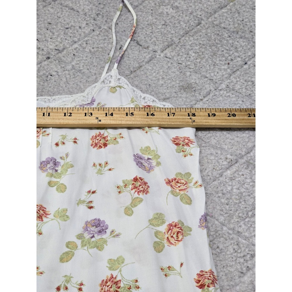 Laura Ashley Vintage Floral Lace Trimmed Cami Cottage Core Slip Dress Large - Picture 6 of 12